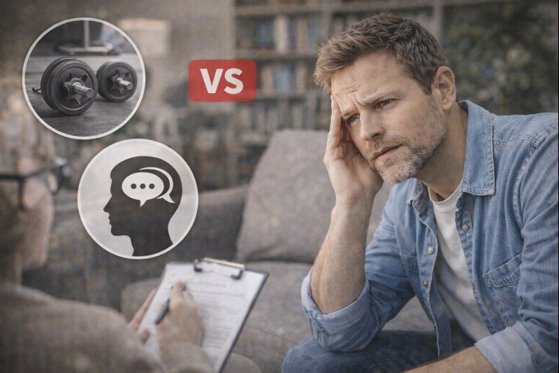 Почему современные мужчины все чаще выбирают психологов вместо спортзала