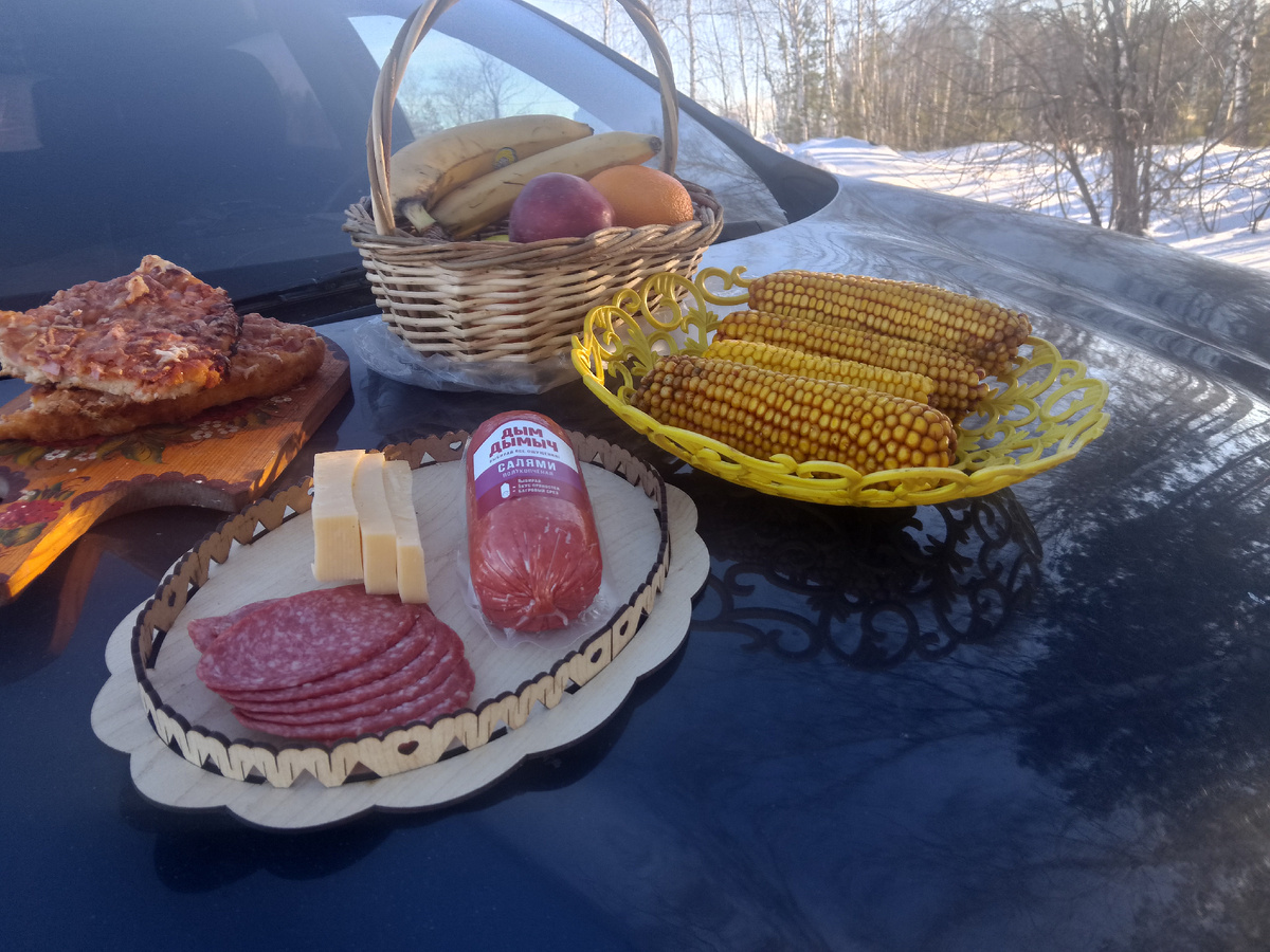 Фото автора, наш зимний пикник