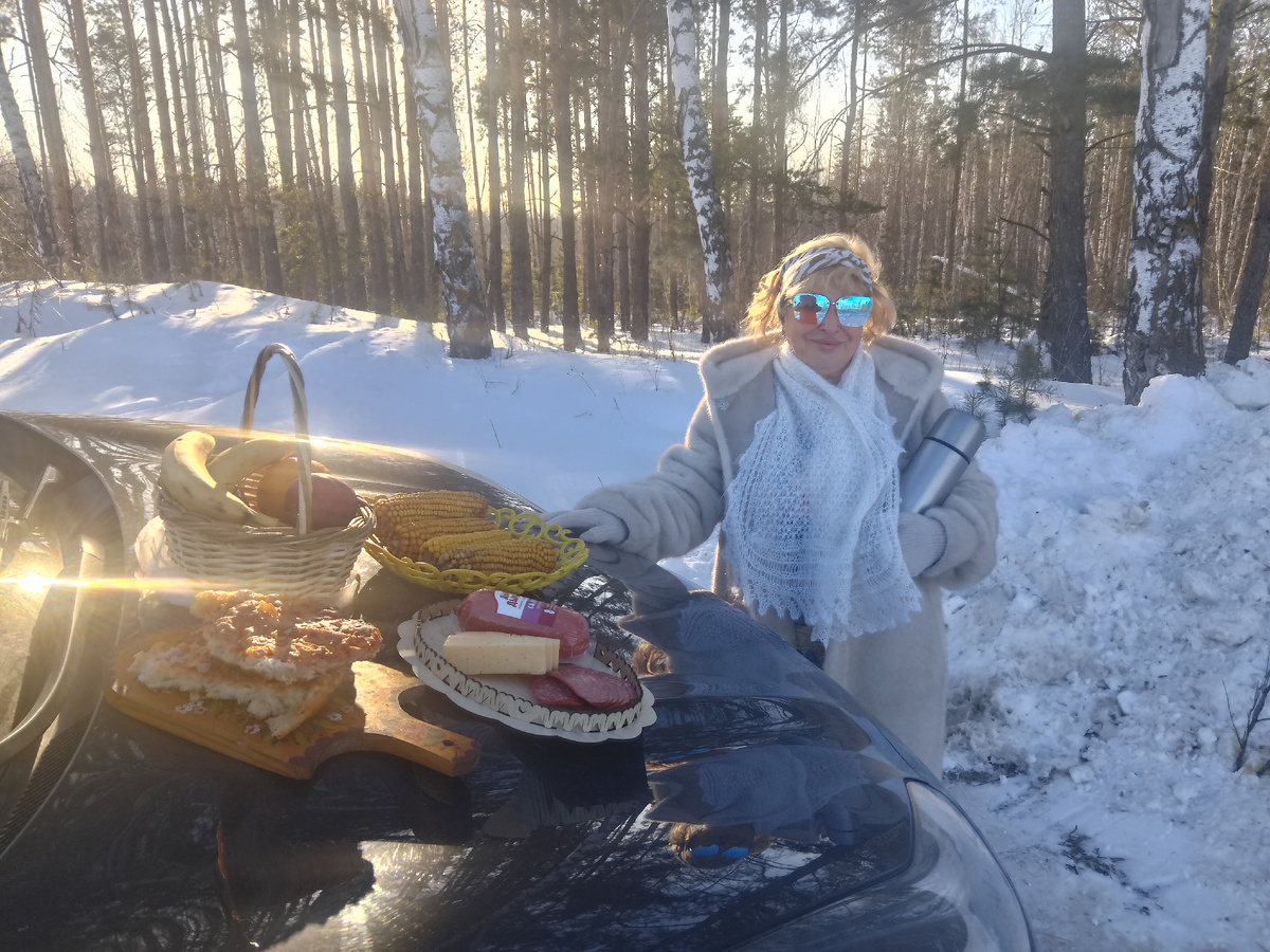 Фото автора, наш зимний пикник