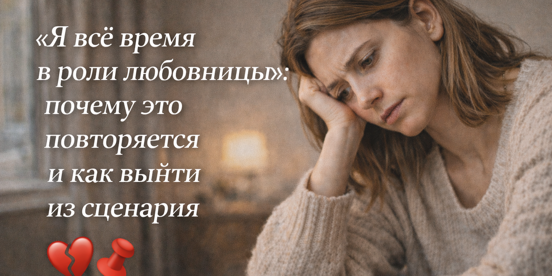 🧷 Я всё время в роли любовницы: почему это повторяется и как выйти из сценария