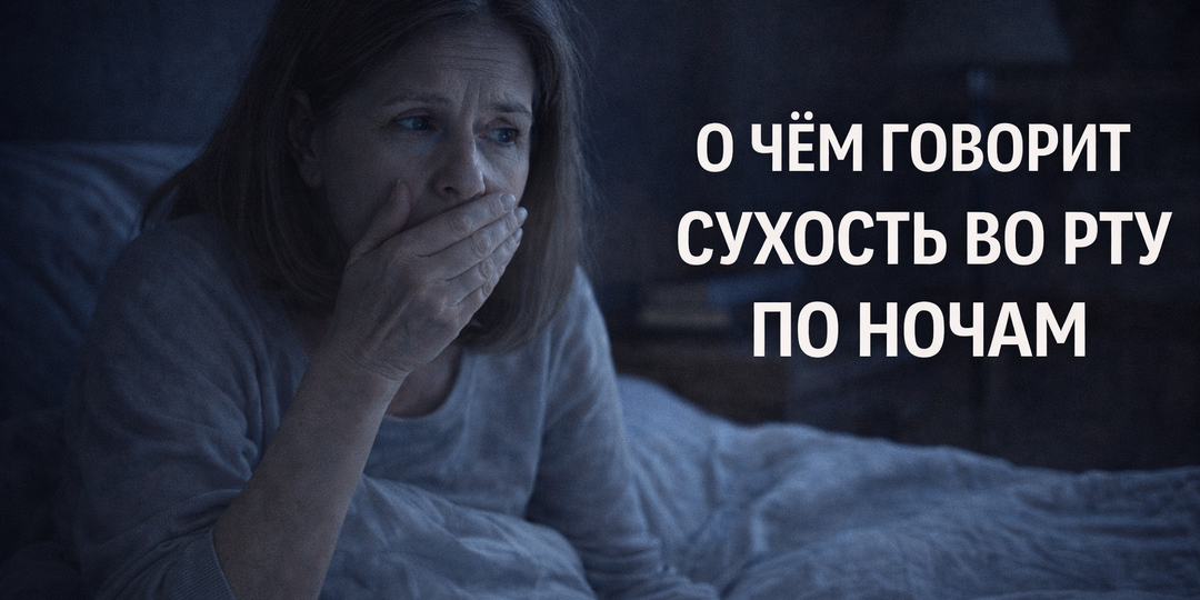 О чём говорит сухость во рту по ночам?
