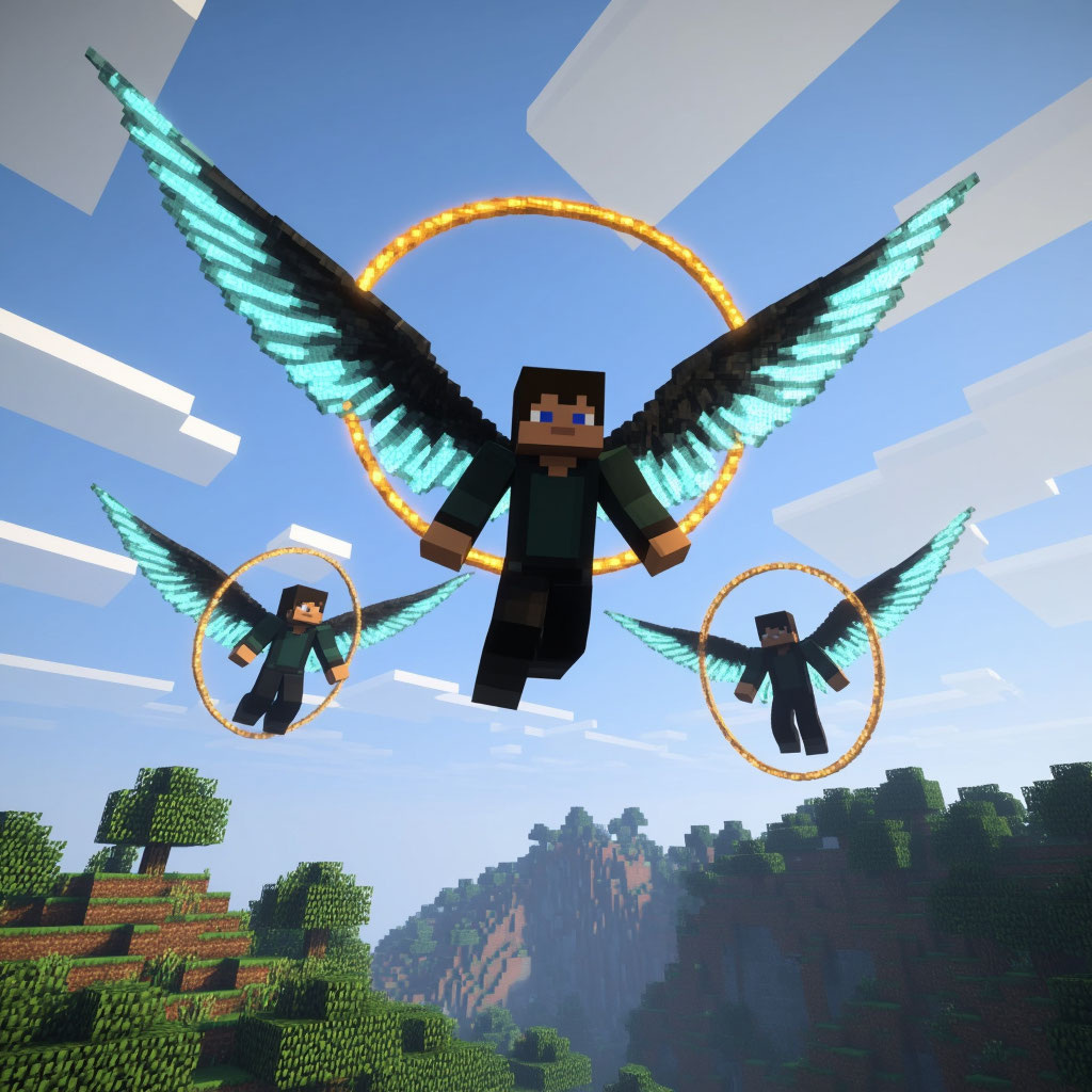 Чтоб элитры были красивые использовался специальный мод. Он был создан разработчиками битвы дзенеров. 