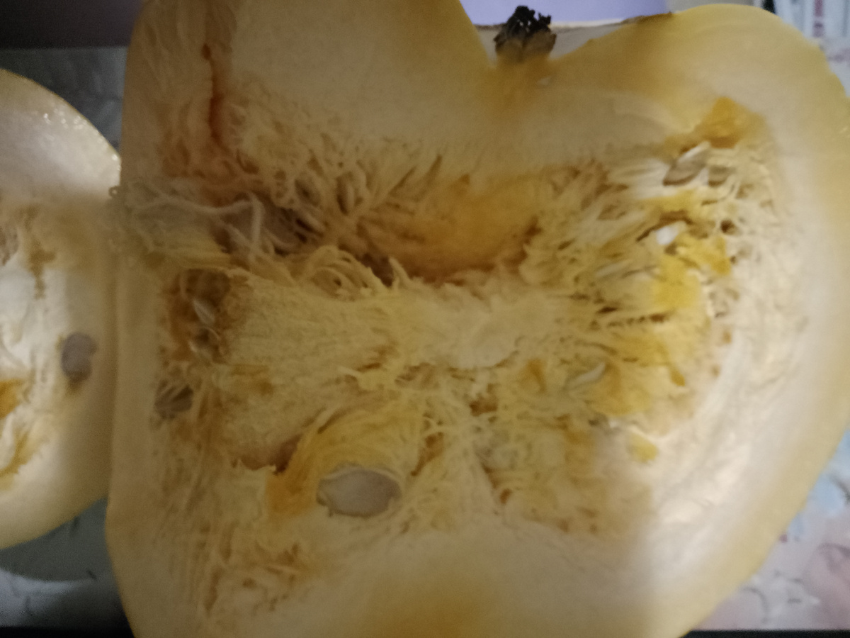 Фото автора. Собираюсь запечь большой кусок тыквы