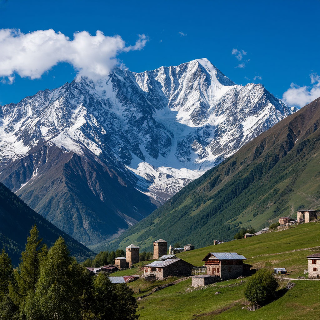 Заснеженные вершины Сванетии;