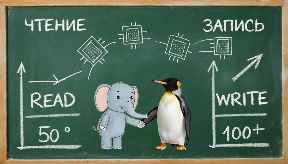 Баланс памяти: кэш файловой системы против буферов СУБД.