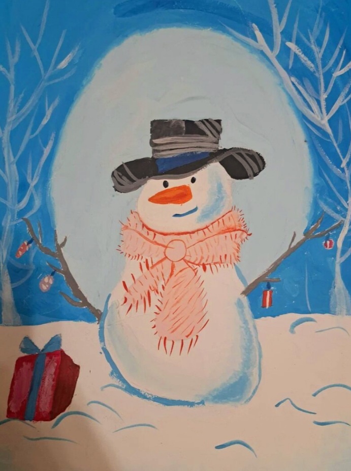 Фото 1. Работа с выставки детских рисунков и поделок "В гостях у Мудрого Филина", г. Астрахань,  2024 г.