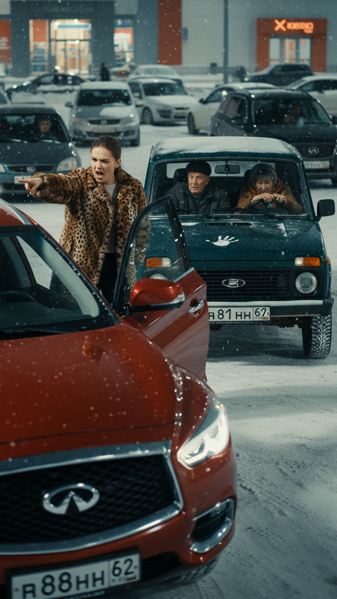 «Убери своё корыто!» — визжала автоледи на дедушку. Карма настигла её мгновенно