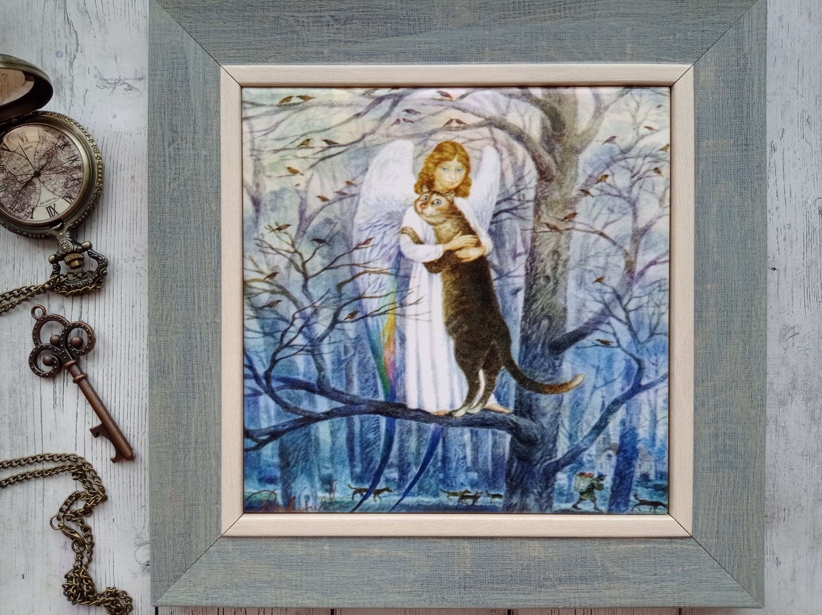 фото автора (репродукция картины Владимира Румянцева - печать на керамике)