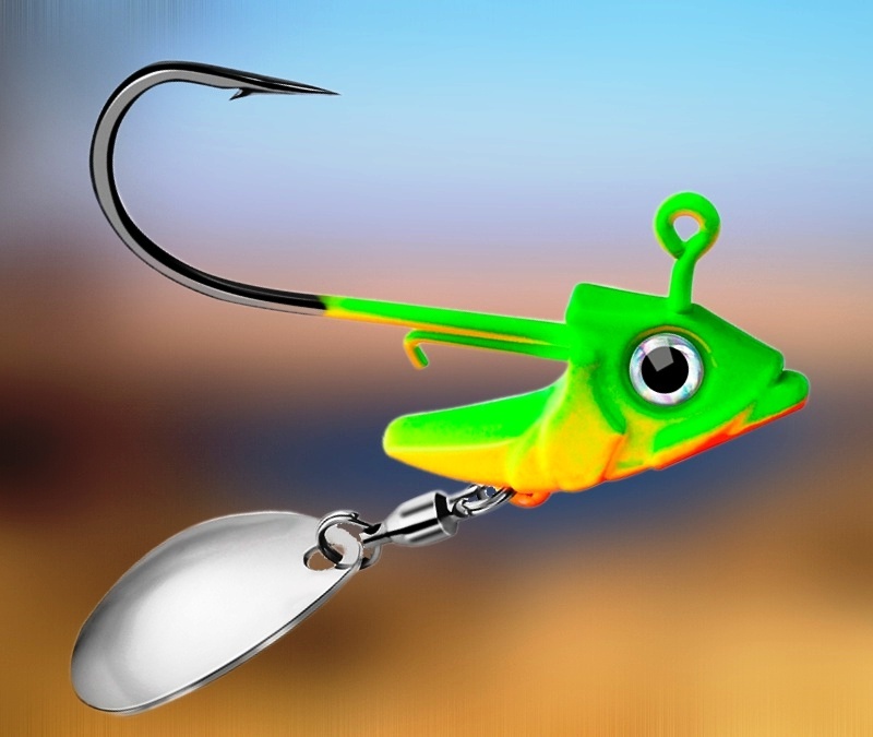 Рыболовная джиг-головка с вращающимся лепестком