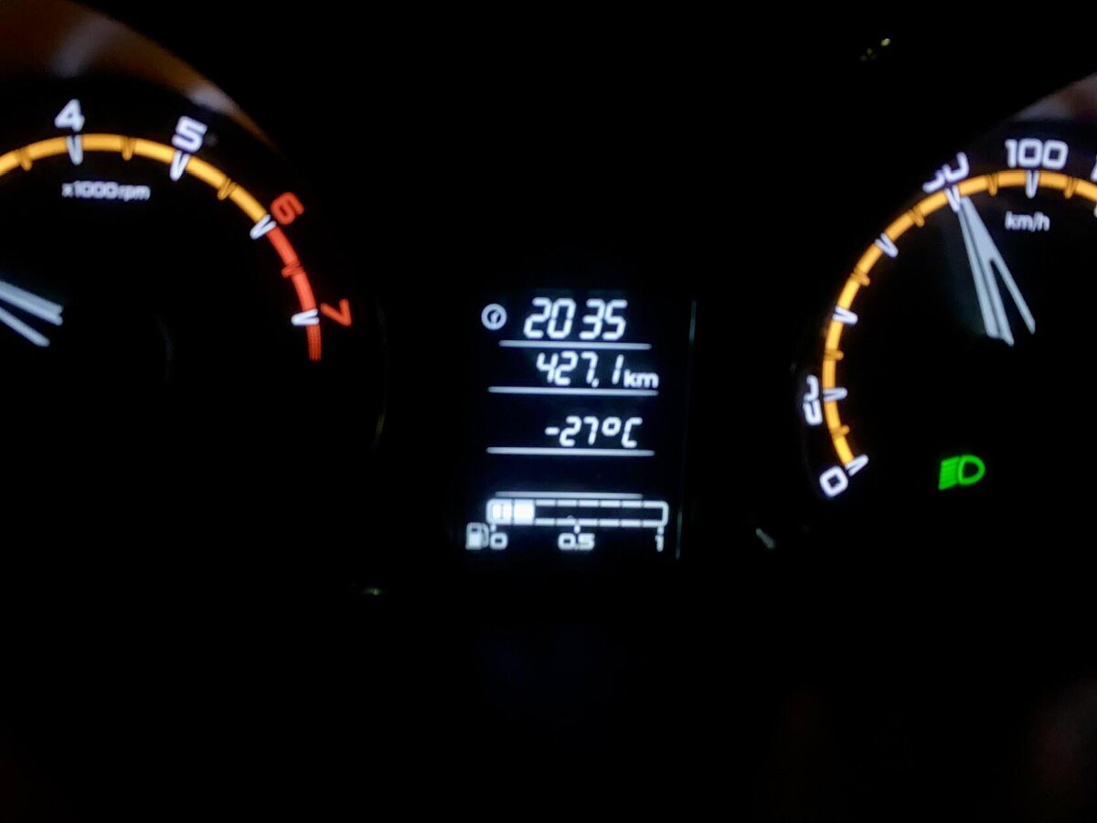 Это на трассе. Молилась, чтобы бензина хватило на 100км до города (заправок там нет). Хватило ))