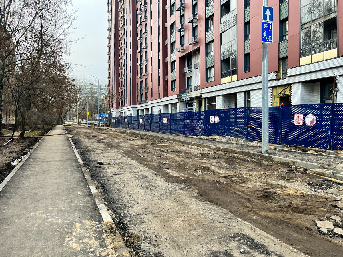 Строящийся дом по реновации в проезде Нансена