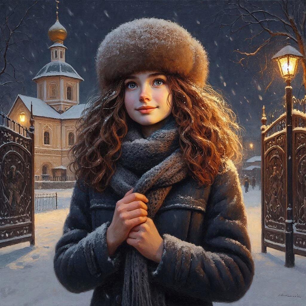 Ходили за водой в церковь.