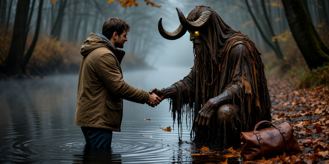 Я пошел к реке ночью, чтобы обменять свои долги на удачу. Теперь у меня есть золото, но я гнию заживо в лесу.