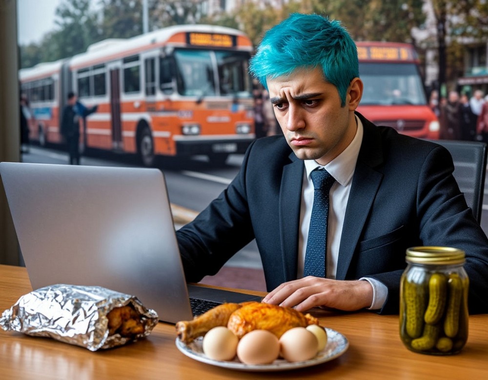 А ещё и питаться приходится в офисе, вместо домашней еды