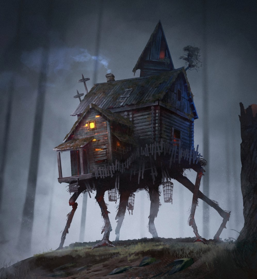 «Избушка там на курьих ножках стоит без окон, без дверей» А.С. Пушкин. Иллюстрация: vk.com/pocha_karocha