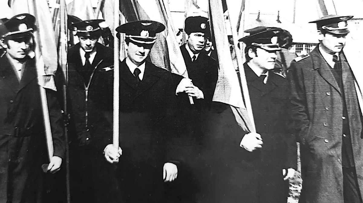 Праздничная колонна Богучанского авиапредприятия, 70-е гг.