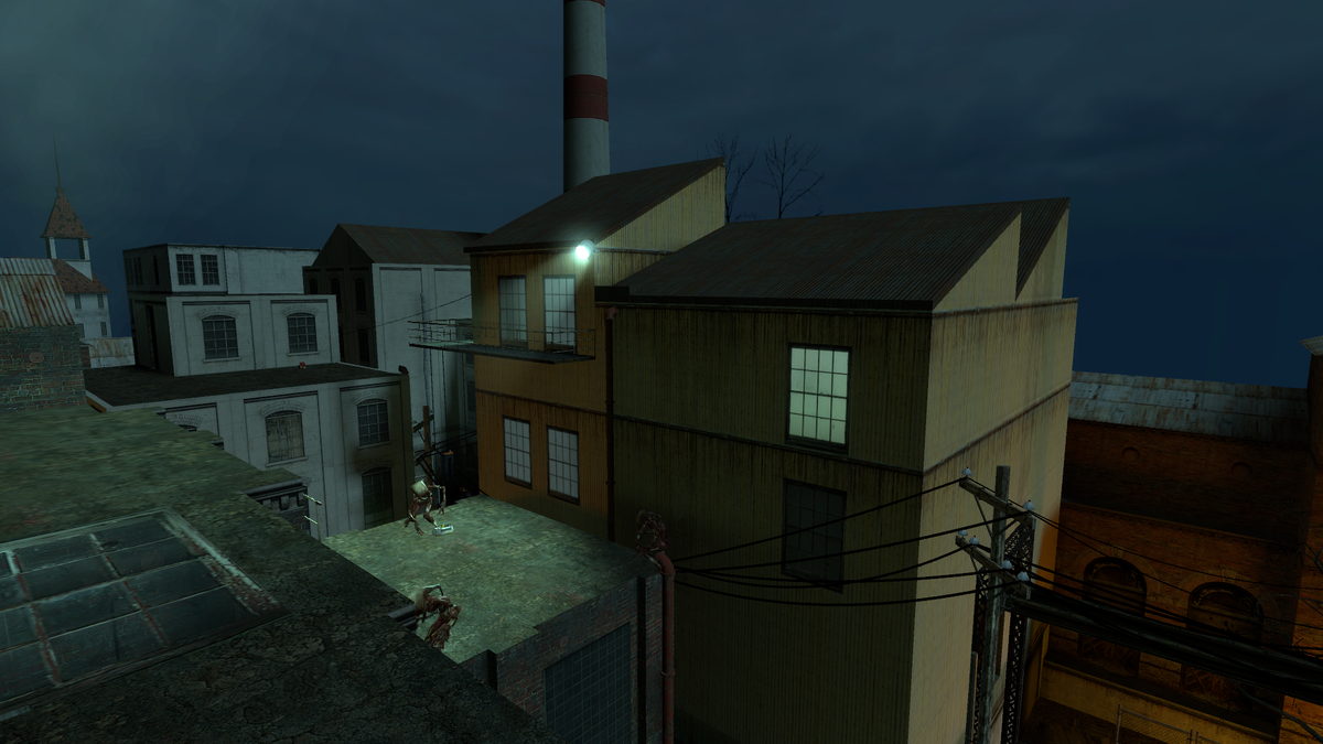 Второе фото уровня, где видны зомби.