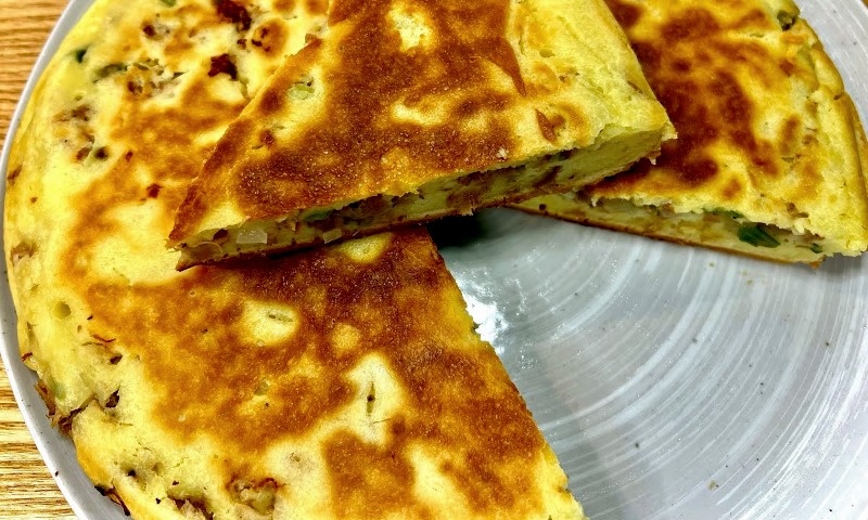 Заливной пирог на сковороде