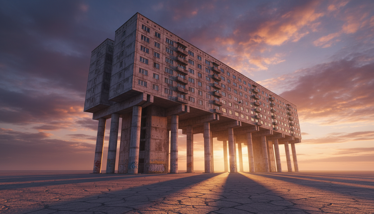 Бетонный гигант в лучах заката