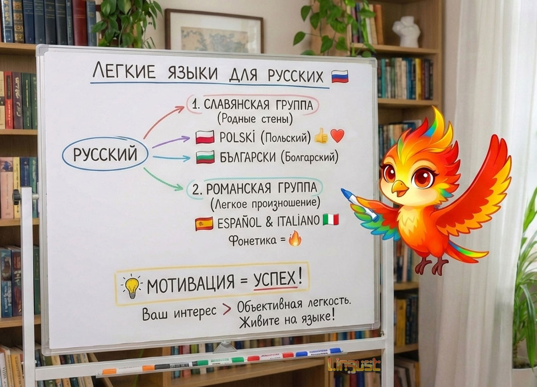 Легкие языки для русских, разбор от Lingust.ru