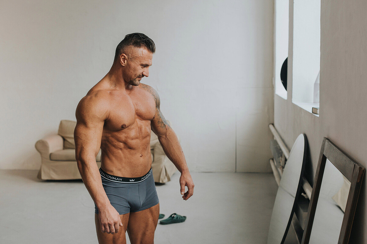 Мужские боксеры Mazaltovman в сером цвете