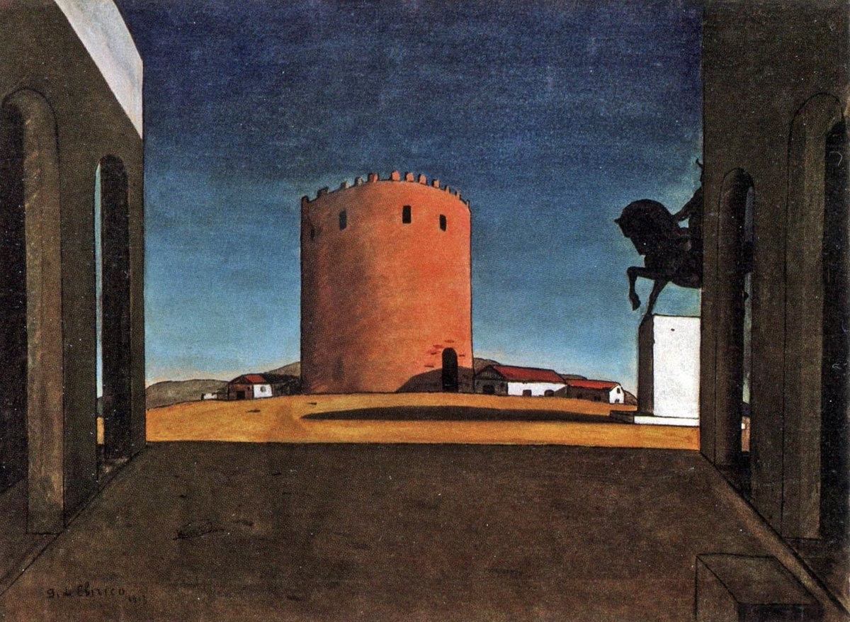 Картина Д. де Кирико «Красная башня» (1913)