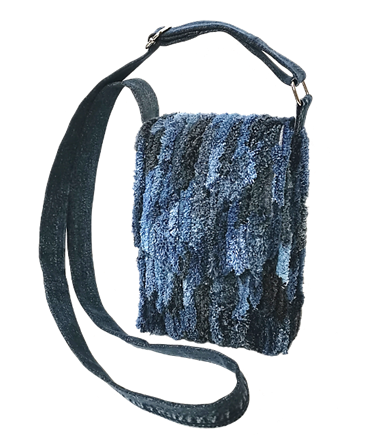 Сумочка кросс-боди в технике джинсель