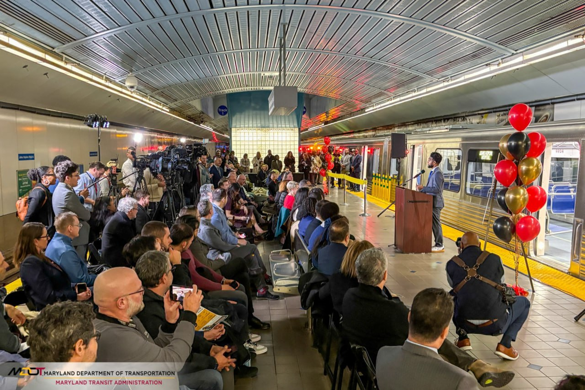 Презентация поезда метро от Hitachi Rail для Балтимора. Источник: MDOT MTA Maryland