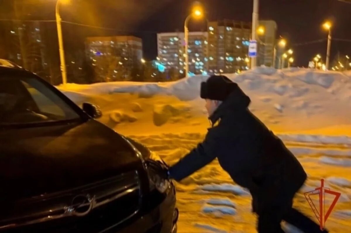    Офицер Росгвардии спас семью из сломанной машины на 33-градусном морозе