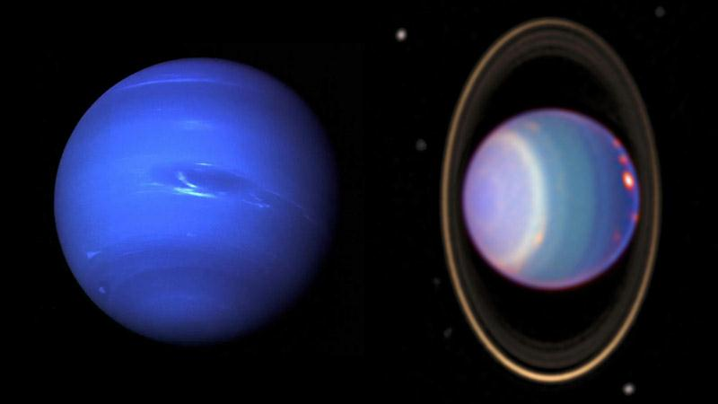 Нептун и Уран. Автор: NASA/JPL-Caltech.