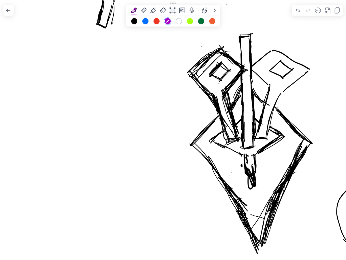 Разписал ручку на планшете;