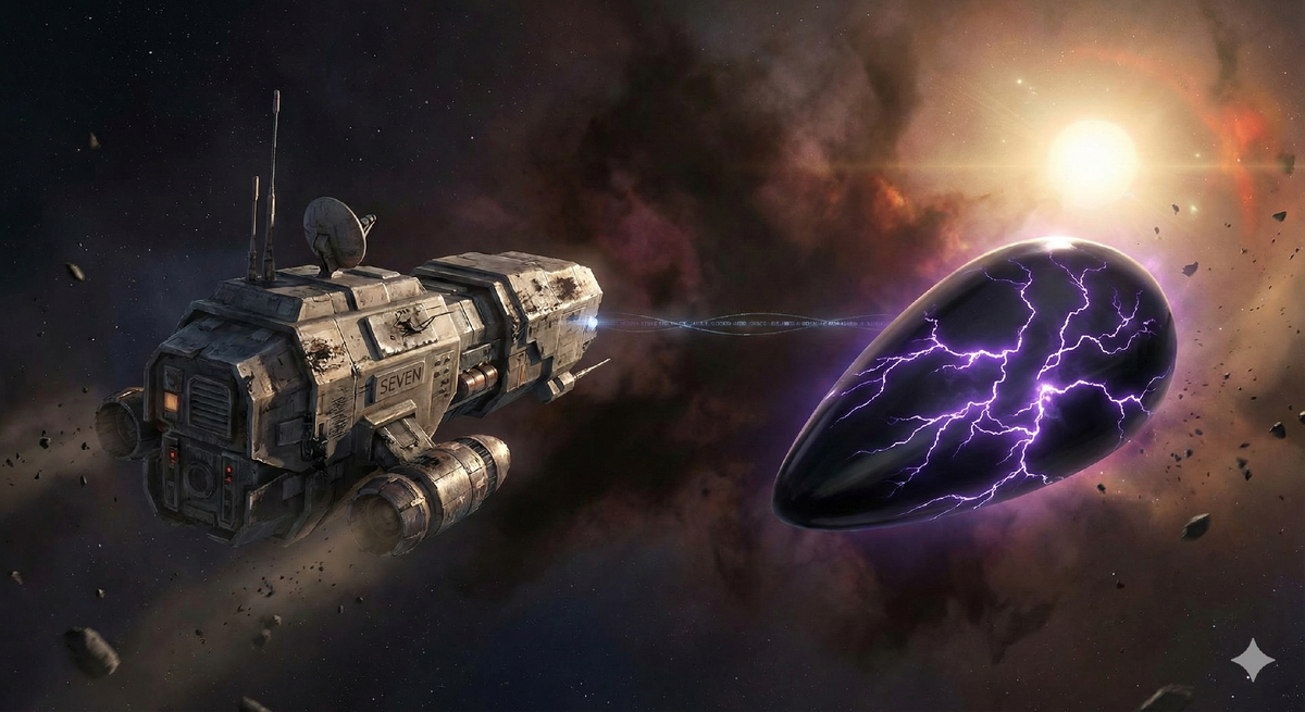 Я сблизился. Объект висел на фоне туманности Угольный Мешок.