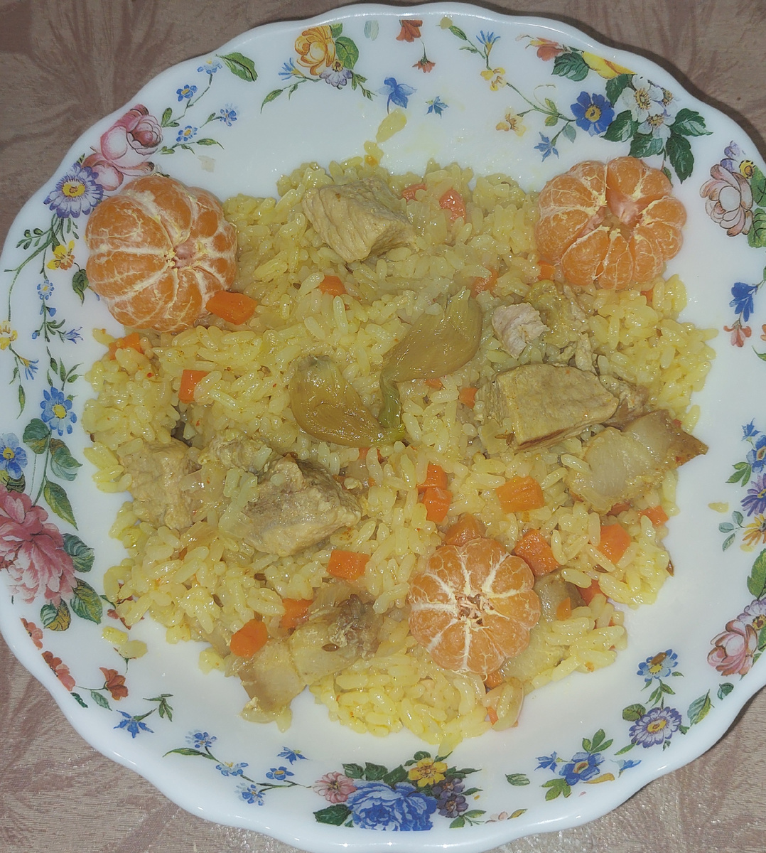 Мандаринки положила просто для украшения !
