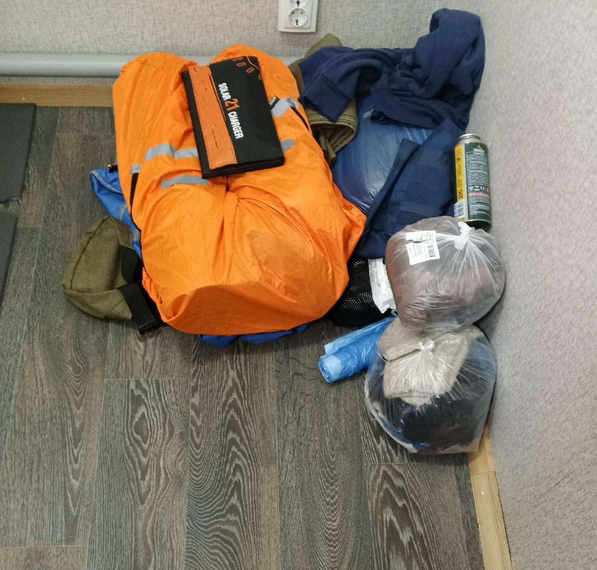 все походные вещи собраны и готовы 