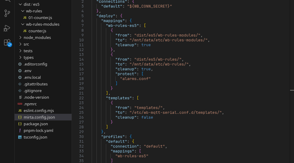 Правила wb-rules и Мирта: деплой на контроллер умного дома