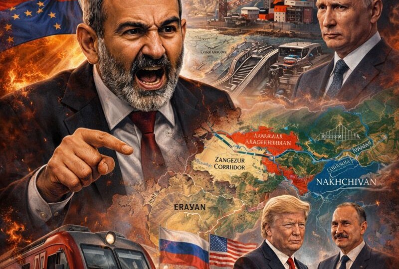 Это уже сверхнаглость. Пашинян требует, чтобы Россия построила в Армении «маршрут Трапма», да ещё за свой счёт