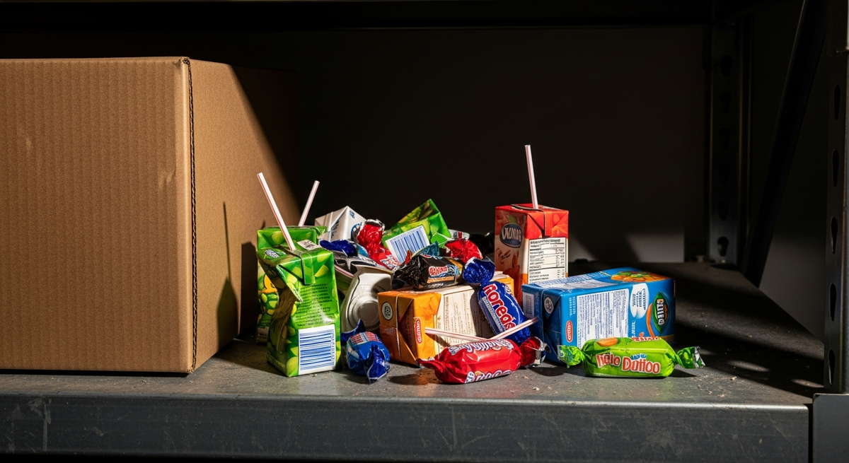 Вместо товара — воздух и крошки. Кто-то из коллег «проверил качество» прямо перед отправкой.