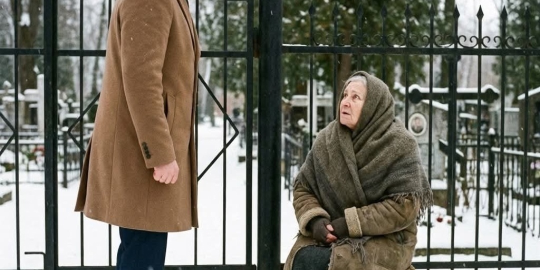 Миллионер похоронил жену. Возвращался с кладбища. У ворот сидела старуха. Он дал ей денег. Она взяла, посмотрела на него и тихо спросила: