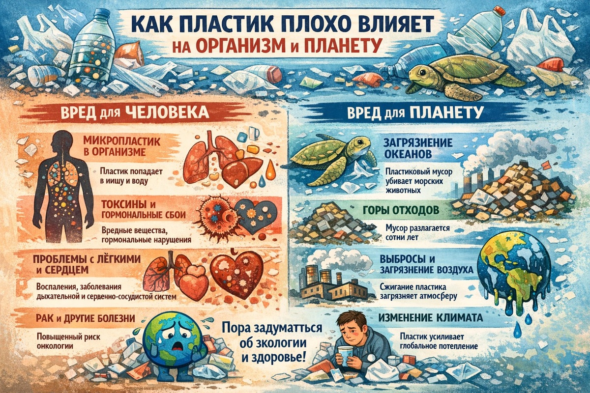 Влияние пластика на организм человека. Как накапливаются микропластики в организме человека.