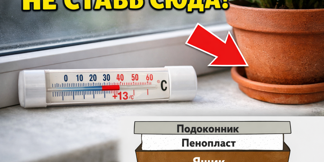 Эффект холодного окна: убрал рассаду с подоконника всего на 2 см вверх — и она "взорвалась" в росте. Физика, о которой молчат блогеры
