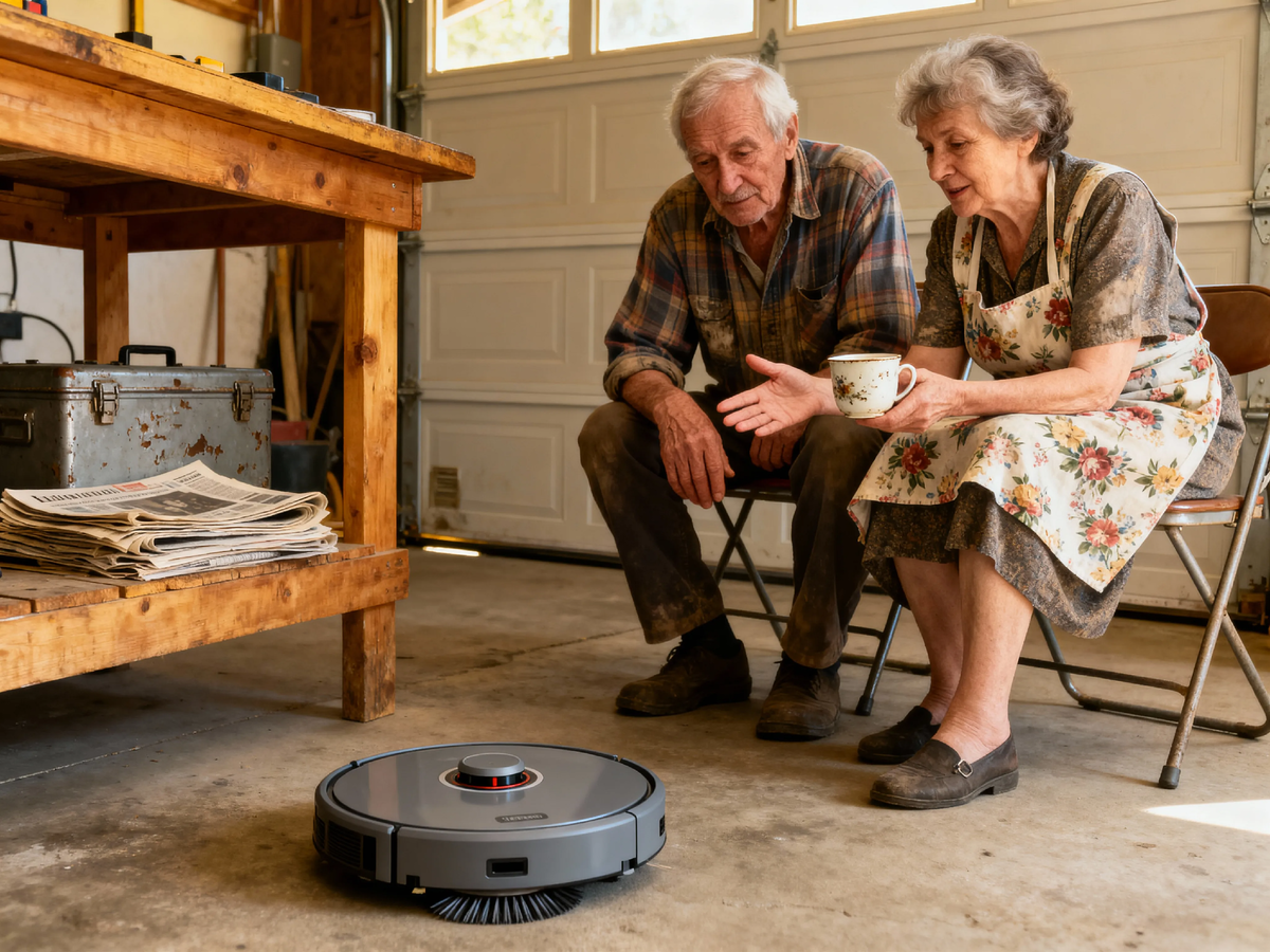 «Тихий разговор в гараже о громкой новинке. Пока руки невольно сжимаются в кулак от боли в суставах, в голове рождается вопрос: может, эта «игрушка» — не прихоть, а помощь, в которой давно пора себе признаться?» 🧓💭