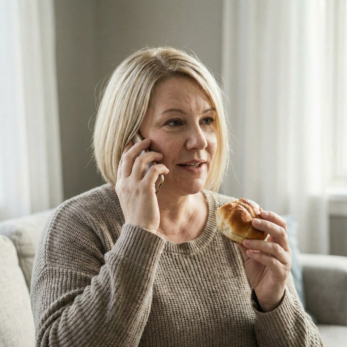 Живая и нормальная — это какая? С булочкой? С улыбкой? Или с собой?