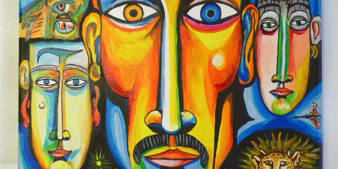 Картина "Рождение миров", акрил, холст на подрамнике⁠