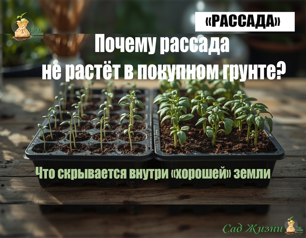 Почему рассада не растёт даже в “хорошем” покупном грунте?