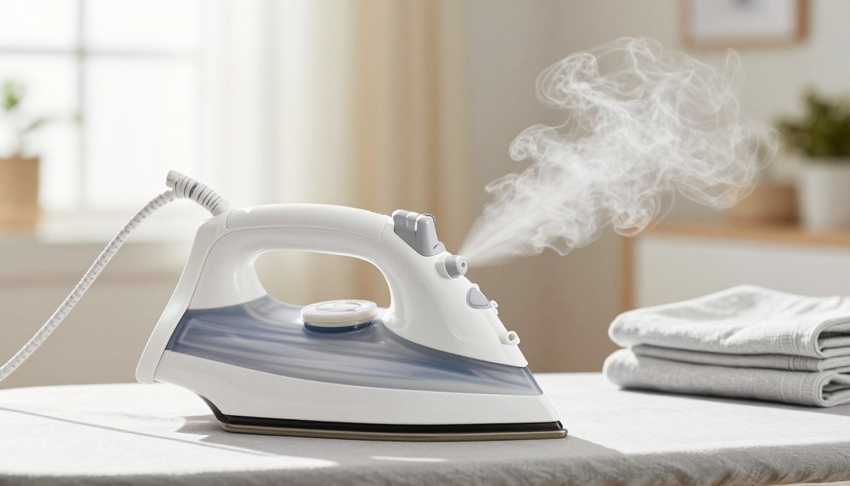 Утюг Polaris PIR 2821AK с автоотключением, паровой удар 270 г/мин, белый/серебряный