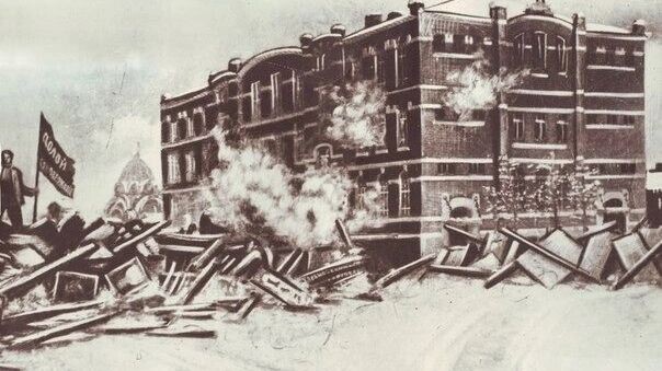    Баррикады стояли прямо около Сормовской церковно-приходской школы   ru.wikipedia.org