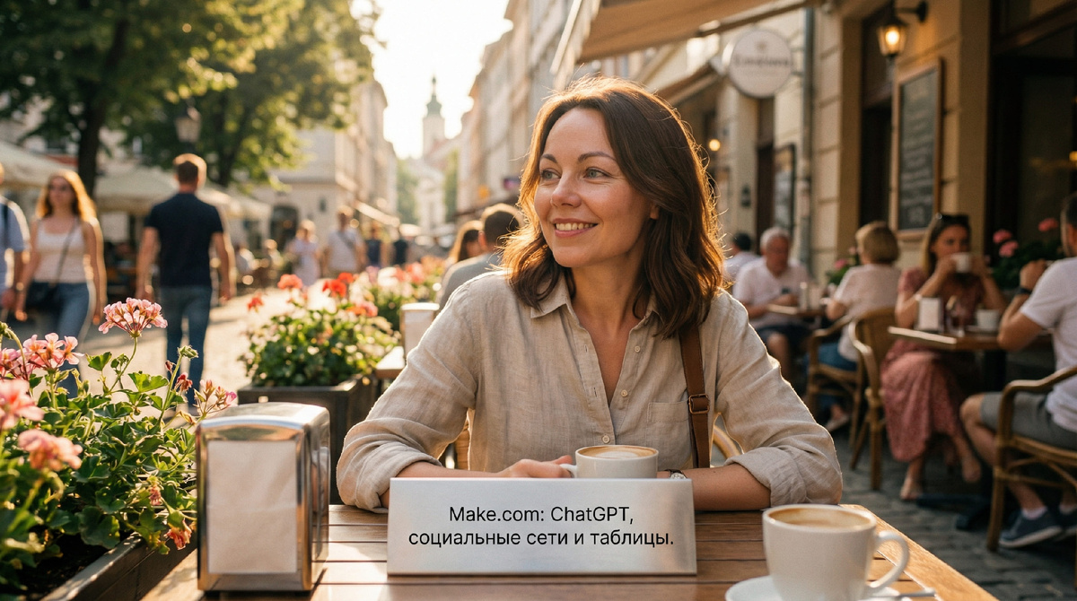 Make.com: как связать ChatGPT, соцсети и таблицы в систему Оксана Солдатова