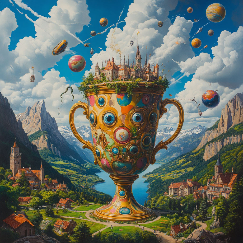 Чашка была очень красивой, но это не помешала ей оживиться.