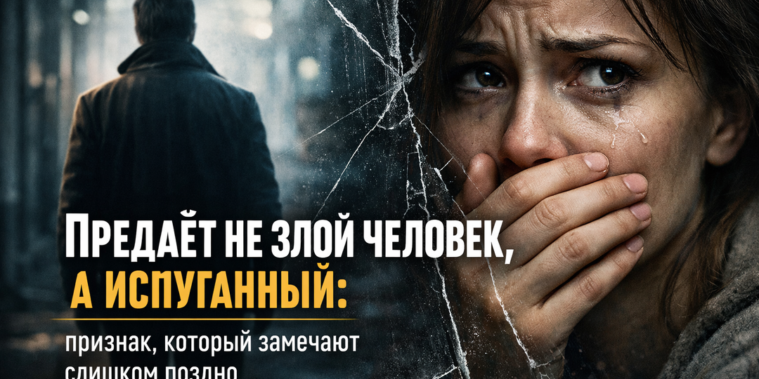 Предаёт не злой человек, а испуганный: признак, который замечают слишком поздно.