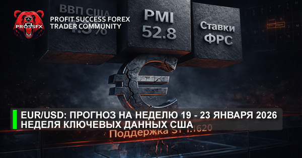 EUR/USD: прогноз на неделю 19 - 23 января 2026 - неделя ключевых данных США 
